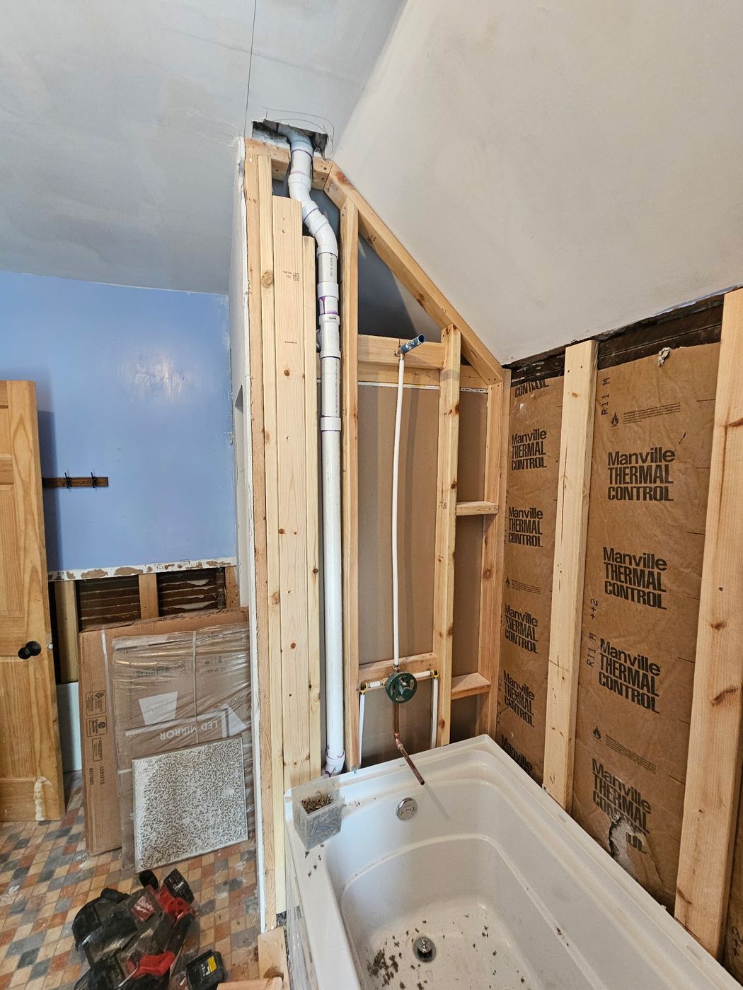 New plumbing rough-in