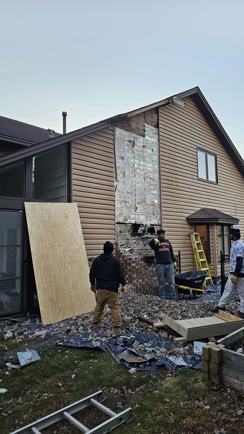 Down to the last courses of brick