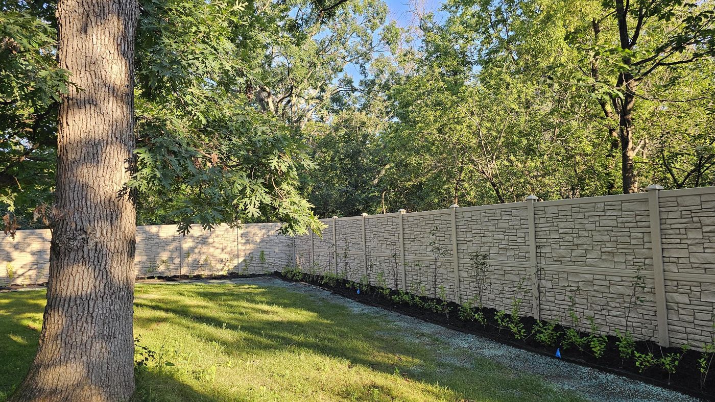 Finished fence from the back yard