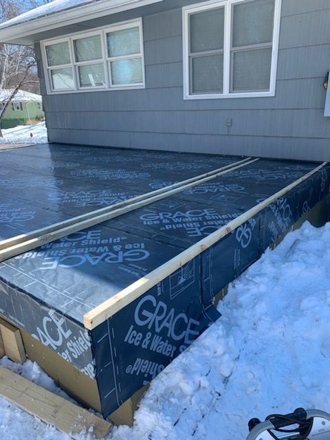 Ice-and-water shield over the full deck frame